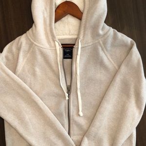 AE sweater knit hoodie with sherpa lined hood